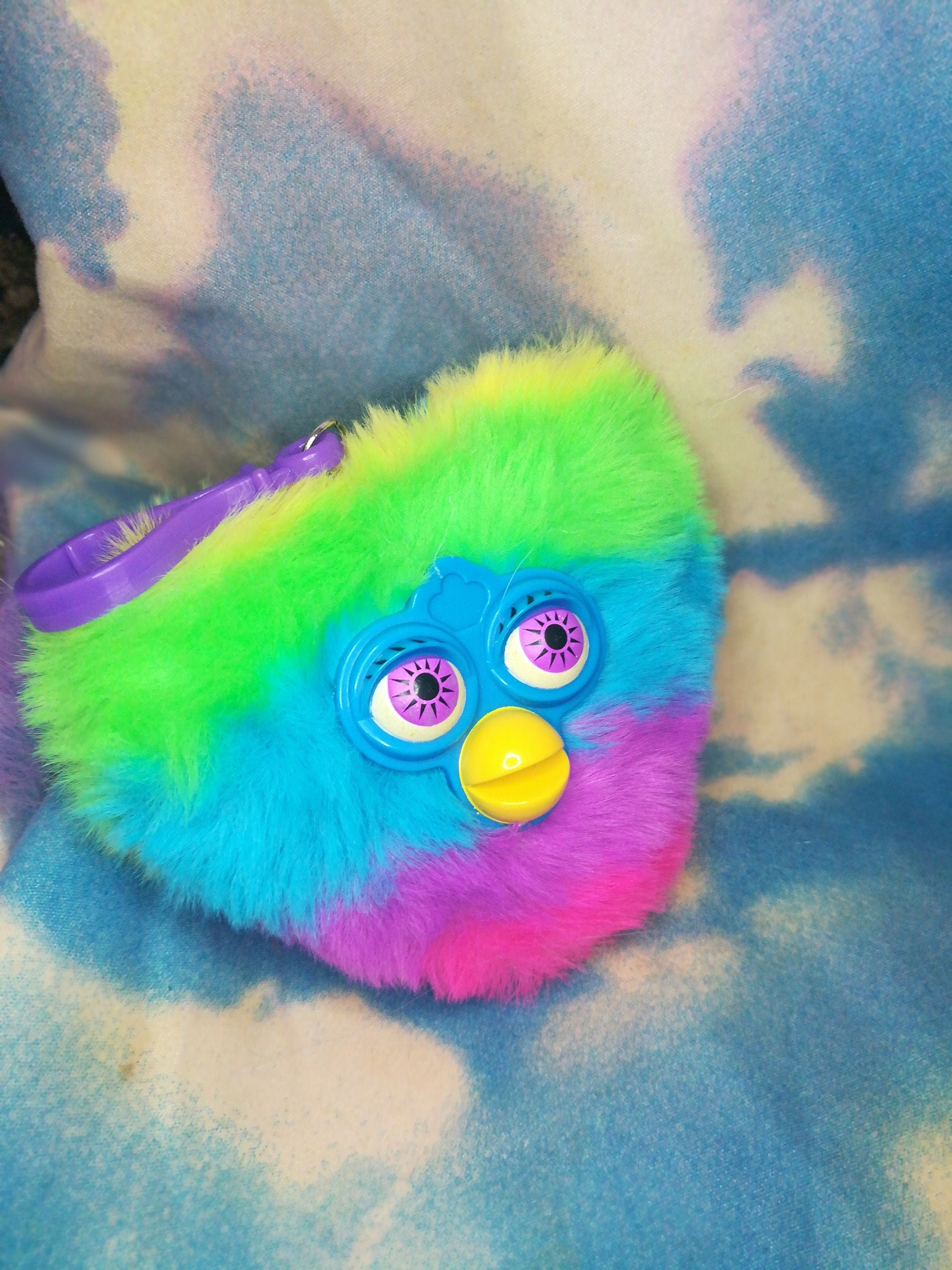 Neon Wide Stripe Furby Bag Clip