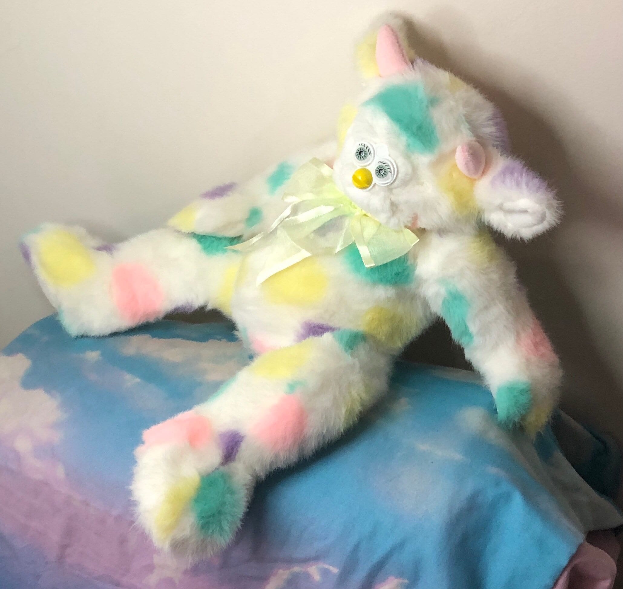 Pastel Rainbow Bear Oddbody Furby