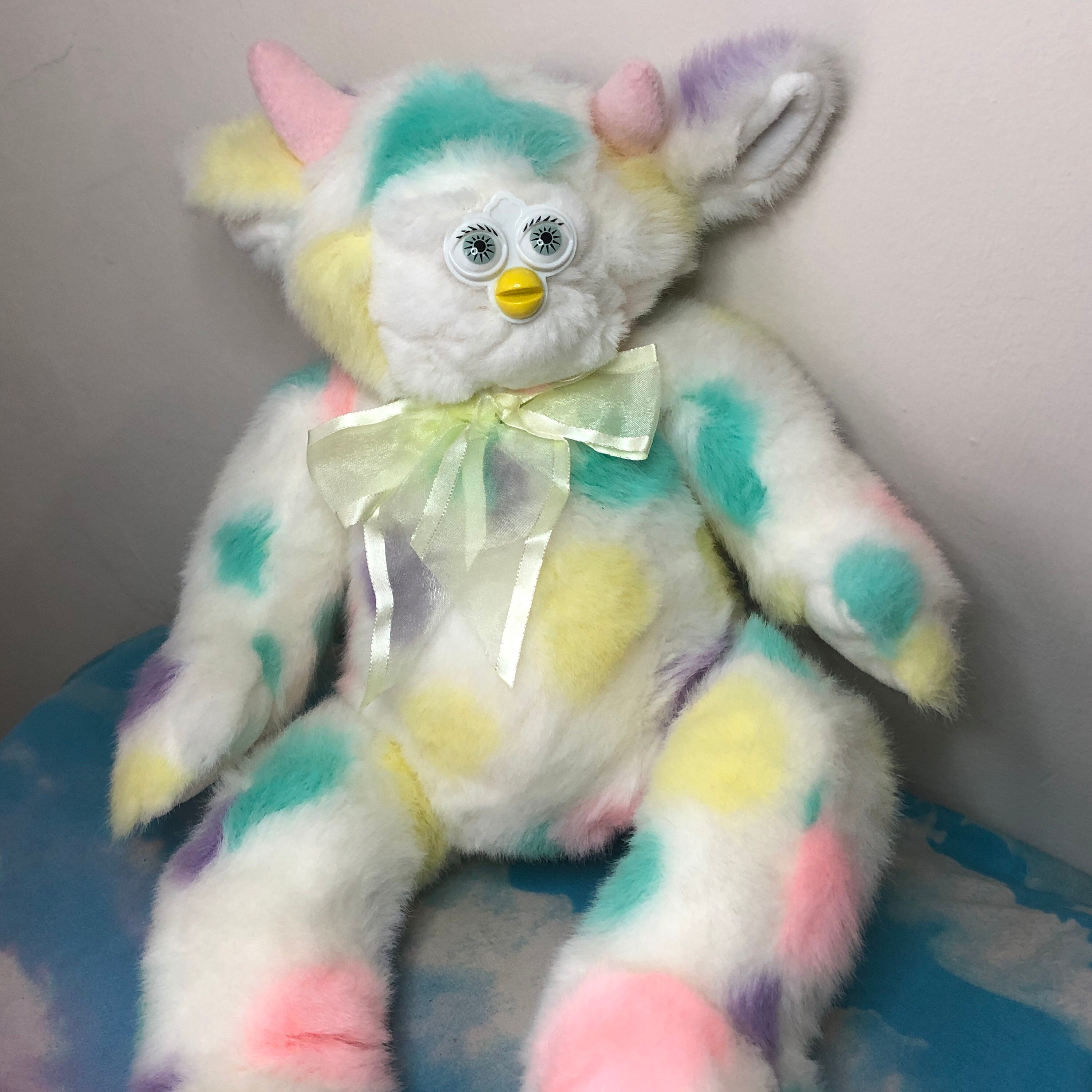 Pastel Rainbow Bear Oddbody Furby